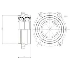 Ступица задняя с подшипником для автомобиля Mercedes-Benz C-Class (07-)/E-Class (09-) TRIALLI