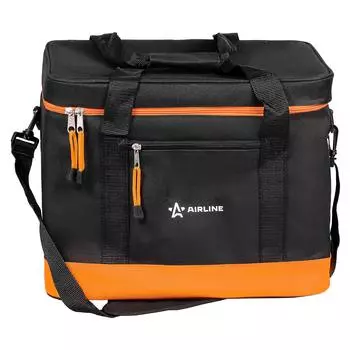 Сумка-холодильник (термосумка) 40 л, 32*41*31 см, цвет черный/оранжевый AIRLINE