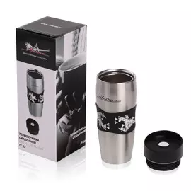 Термокружка с клапаном, 380 мл., металлик AIRLINE