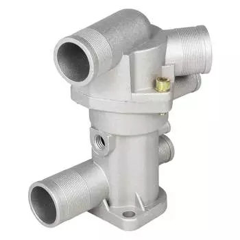 Термостат для автомобилей 21082-11 (инж. с 2003) (6 патрубков, с алюминиевым корпусом, обрезиненный клапан) LUZAR