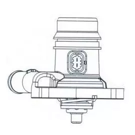 Термостат для автомобилей Astra J (10-)/Corsa D (06-) 1.4T (с корпусом; низкотемпературный 95°С) LUZAR