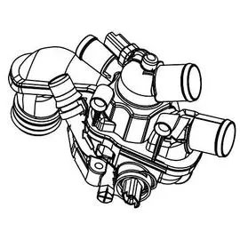 Термостат для автомобилей PSA 308 (07-)/C4 (10-) 1.6i MТ ("быстросъем" и два датчика) LUZAR