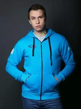 Толстовка голубая unisex Carville Racing