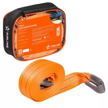 Трос VIP буксировочный лента 15 т, 6 м , без крюков, в сумке AIRLINE