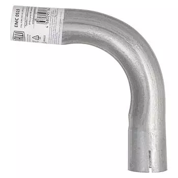 Труба с гибом развальцованная d=51, угол 90 (алюминизированная сталь) TRIALLI