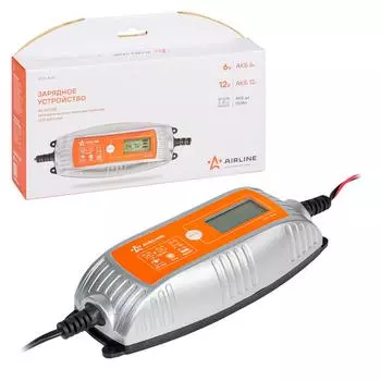 Зарядное устройство 4А 6В/12В, автоматическое, интеллектуальное, LCD дисп., электронное AIRLINE