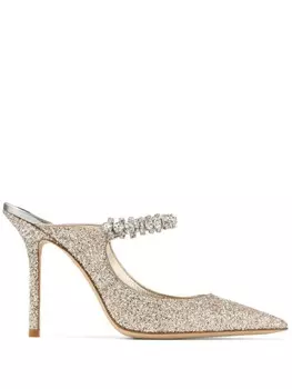 100-мм мюли Bing Jimmy Choo, нейтральный цвет