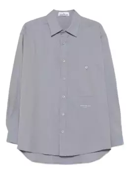 1100003 рубашка с накладным карманом и застежкой на пуговицы Stone Island, синий