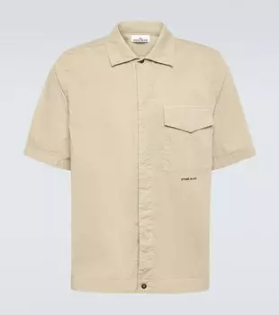 11805 хлопковая рубашка Stone Island, бежевый