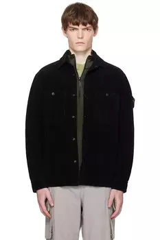 1200012 рубашка из органического хлопкового вельвета 800 Stone Island, черный