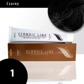 1 черная крем-краска для волос Scandic Line LaStrada 100мл