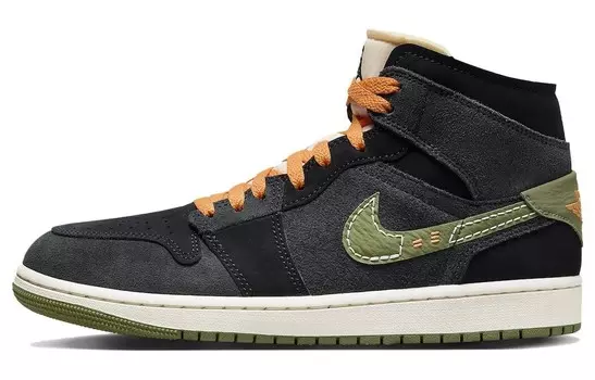 1 Mid SE Craft Anthracite Light Olive, кроссовки женские Jordan, цвет Gray Green