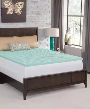 2-дюймовый наматрасник из пены с эффектом памяти, двойной Dream Serenity, зеленый