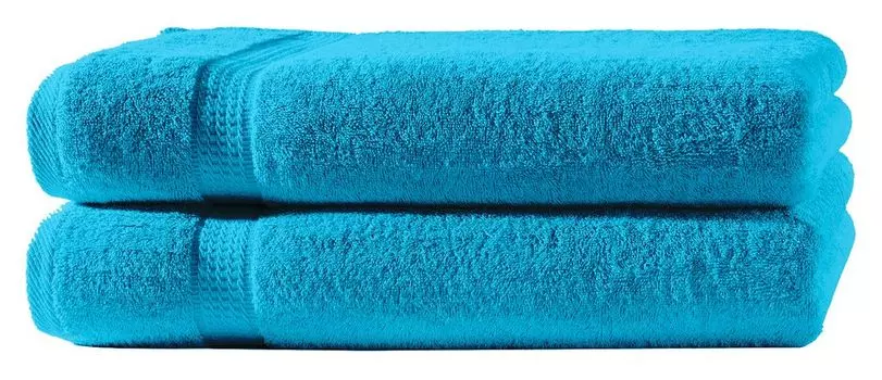 2 махровые рукавицы 500 г/м 15 х 21 см бирюзовые One-Home, бирюзовый