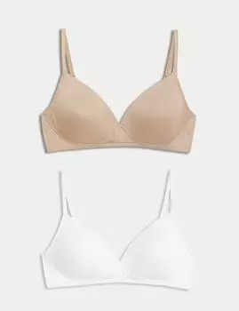 2 пары бюстгальтера без косточек First Marks & Spencer, белый