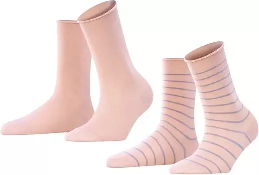 2 пары хлопковых носков Happy Stripe Falke, цвет Blossom