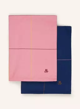 2 шт - Кухонное полотенце Marc O'Polo, 50x70 см, цвет dunkelblau/rosa