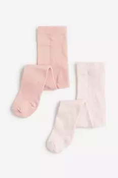 2 упаковки колготок H&M, розовый