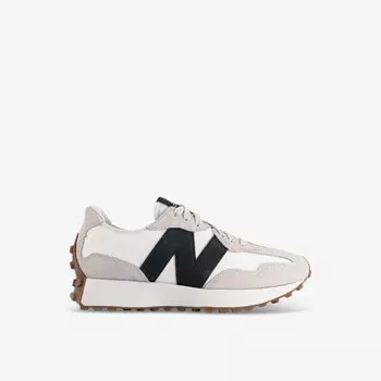 327 замшевые и плетеные низкие кроссовки с вышитым логотипом New Balance, черный