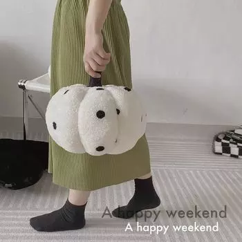360Home Креативная подушка в виде тыквы, черный, белый, 35 см