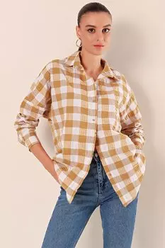 3900 Длинная базовая рубашка Oversize – Норка Bigdart