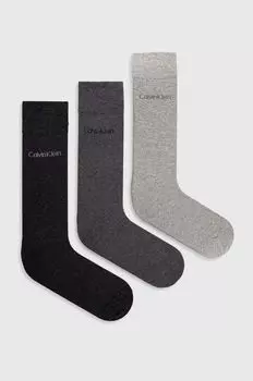 3 пары носков Calvin Klein, серый