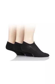 3 пары носков-лоферов из бамбуковой сетки SOCKSHOP, черный