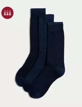 3 пары термоносков Heatgen Maximum Warmth Marks & Spencer, темно-синий