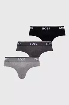 3 пары трусов Boss, серый