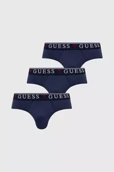 3 пары трусов Guess, темно-синий