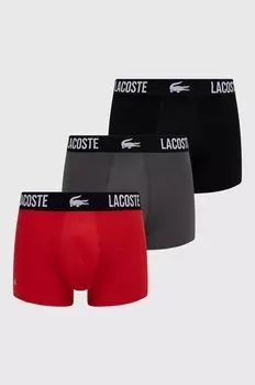 3 штуки боксеров Lacoste, черный