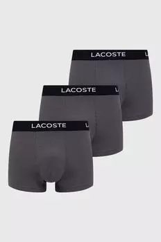 3 штуки боксеров Lacoste, серый