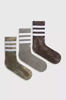3 упаковки носков adidas, зеленый