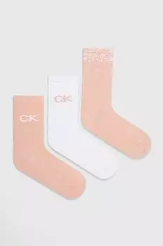 3 упаковки носков Calvin Klein, розовый