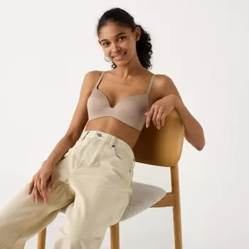 3D беспроводной бюстгальтер UNIQLO, бежевый
