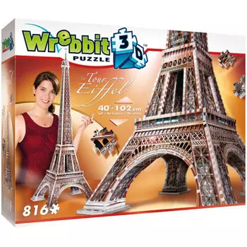 3D пазл Реббит, Эйфелева башня, 816 деталей. Wrebbit