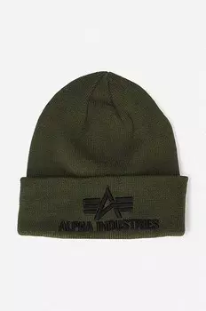3D шапка-бини Alpha Industries, зеленый