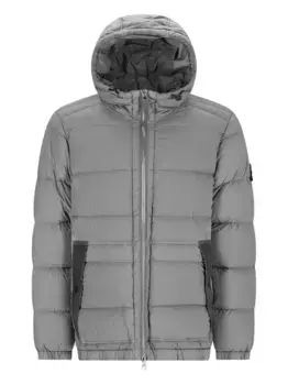 4100040 Бесшовная куртка Tunnel Nylon Down-TC с капюшоном Stone Island, серый