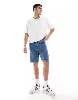 445 спортивные прямые джинсовые шорты средней степени стертости Levi's