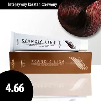 4.66 крем-краска для волос Scandic Line интенсивный каштановый LaStrada 100мл