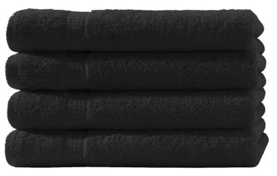 4 шт Набор полотенец One-Home Frottee 70x140 cm, 70x4x140 см, черный