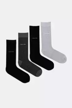 4 упаковки носков Calvin Klein, черный