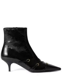 55мм кожаные сапоги Miu Miu, черный