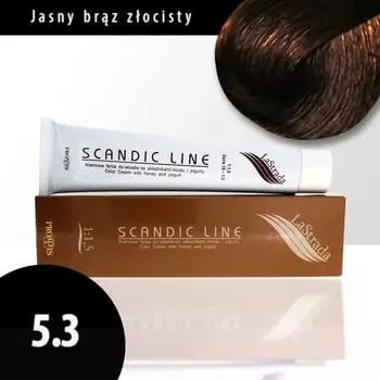 5.3 светло-золотисто-коричневый Scandic Line крем-краска для волос LaStrada 100мл