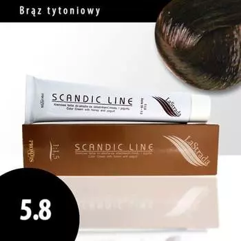 5.8 табачный коричневый Scandic Line крем-краска для волос LaStrada 100мл