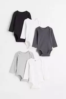 5 боди H&M, белый