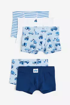 5 пар боксеров H&M, синий