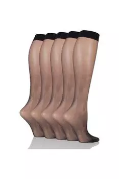 5 пар гольфов плотностью 15 ден SOCKSHOP, черный