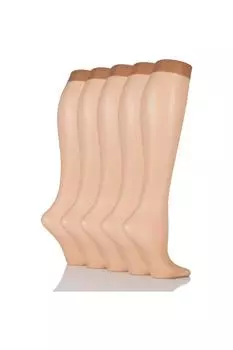 5 пар гольфов плотностью 15 ден SOCKSHOP, нюд