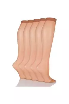 5 пар гольфов плотностью 15 ден SOCKSHOP, бежевый